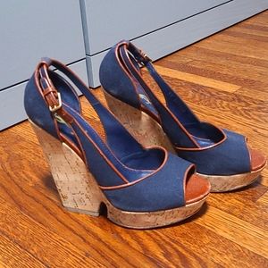 YSL Cork Wedges sz 8.5 38.5